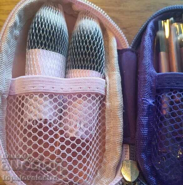 NOI! 10 buc. mini pensule machiaj cu husă, compacte, profesionale - 5