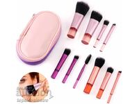 NOI! 10 buc. mini pensule machiaj cu husă, compacte, profesionale