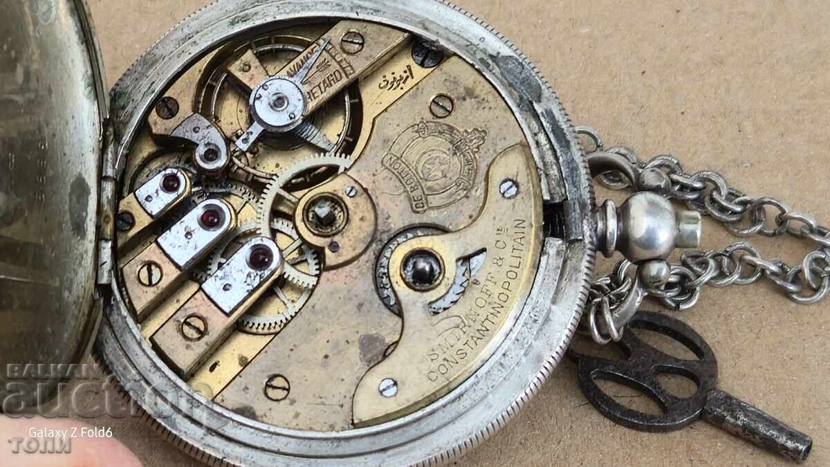 CONSTANTINOPLE TURKISH WATCH SILVER RARE WORKS BZC !!! - 6