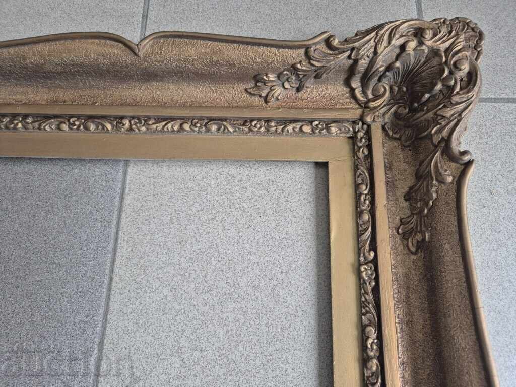 Licitație Rama barocă din lemn de aur pentru goblen, tablou, oglindă 10