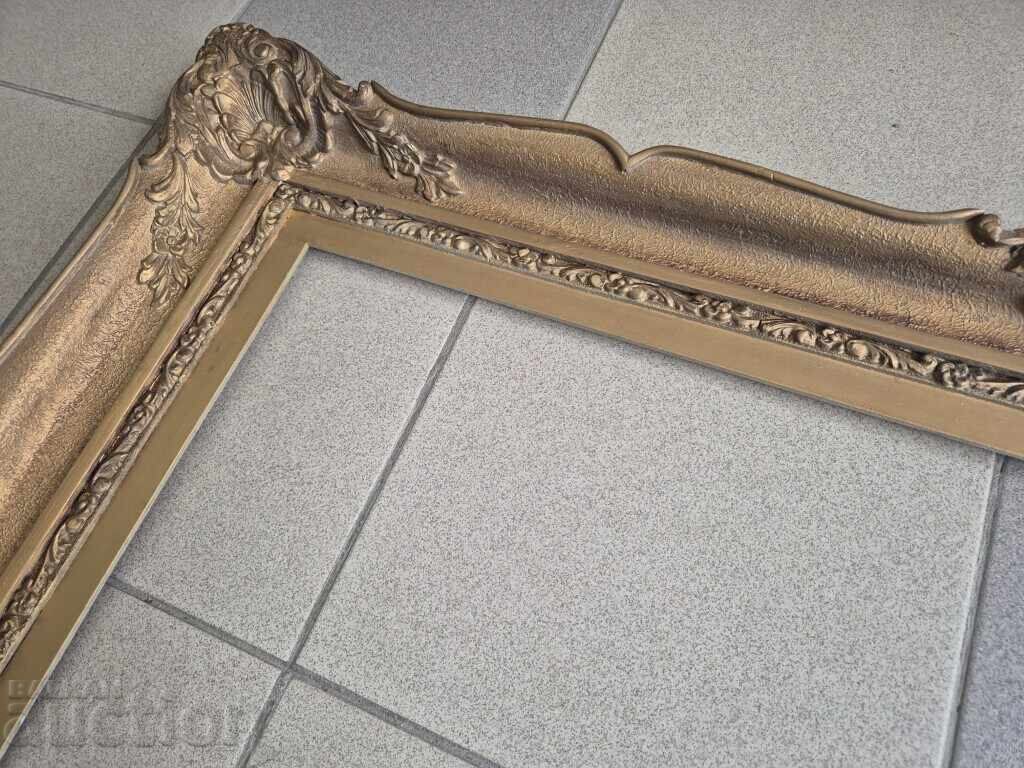 Rama barocă din lemn de aur pentru goblen, tablou, oglindă 10 - 5