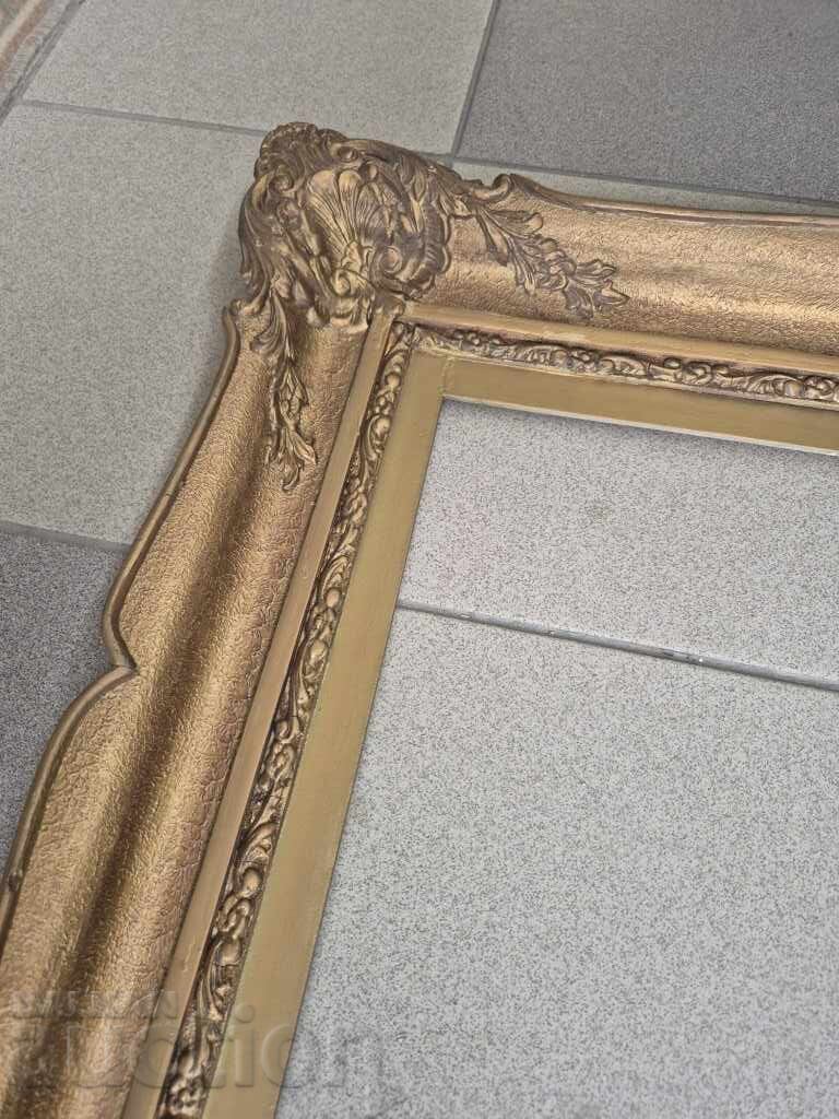 Rama barocă din lemn de aur pentru goblen, tablou, oglindă 10 - 6