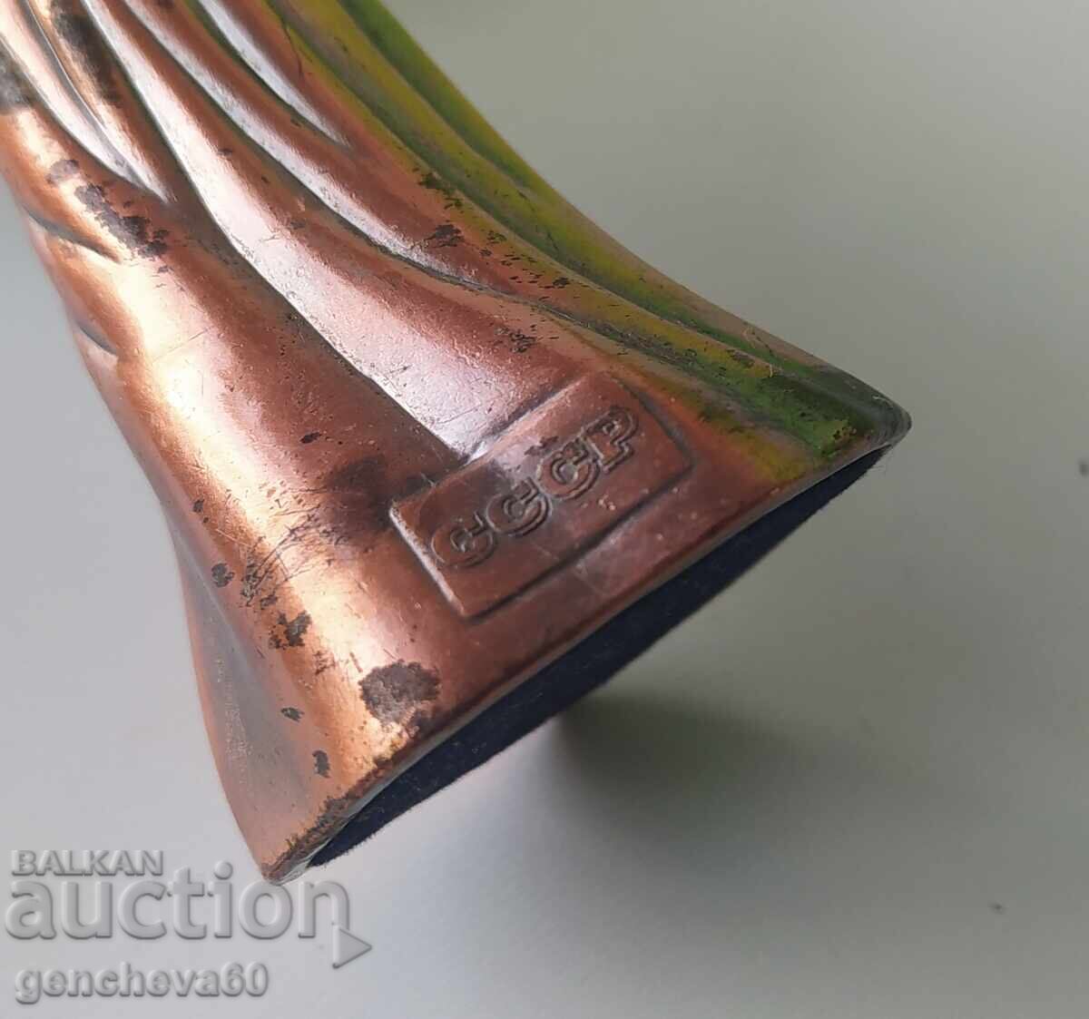 Russian girl - metal bottle opener with USSR stamp with price 15.00 BGN | € 7.67