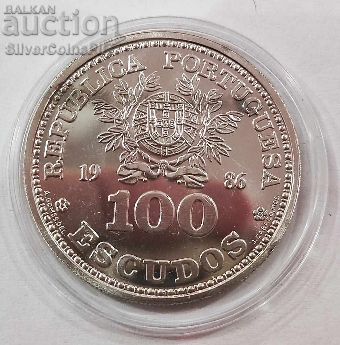 Ασημένιο 100 Εσκούδος Παγκόσμιο Κύπελλο Ποδοσφαίρου 1986 Πορτογαλίας - 5