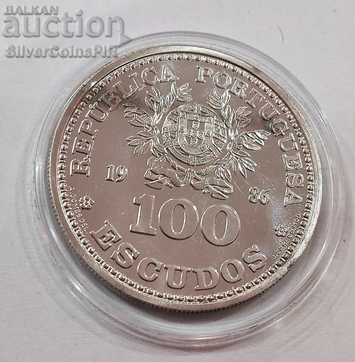 Ασημένιο 100 Εσκούδος Παγκόσμιο Κύπελλο Ποδοσφαίρου 1986 Πορτογαλίας - 6