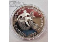 Сребро 1$ Универсиада Едмънтън 1983 Канада