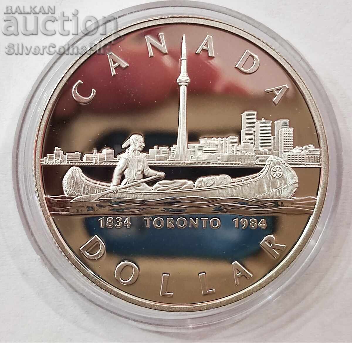 Ασημένιο 1$ 150 Χρόνια Τορόντο 1984 Καναδάς