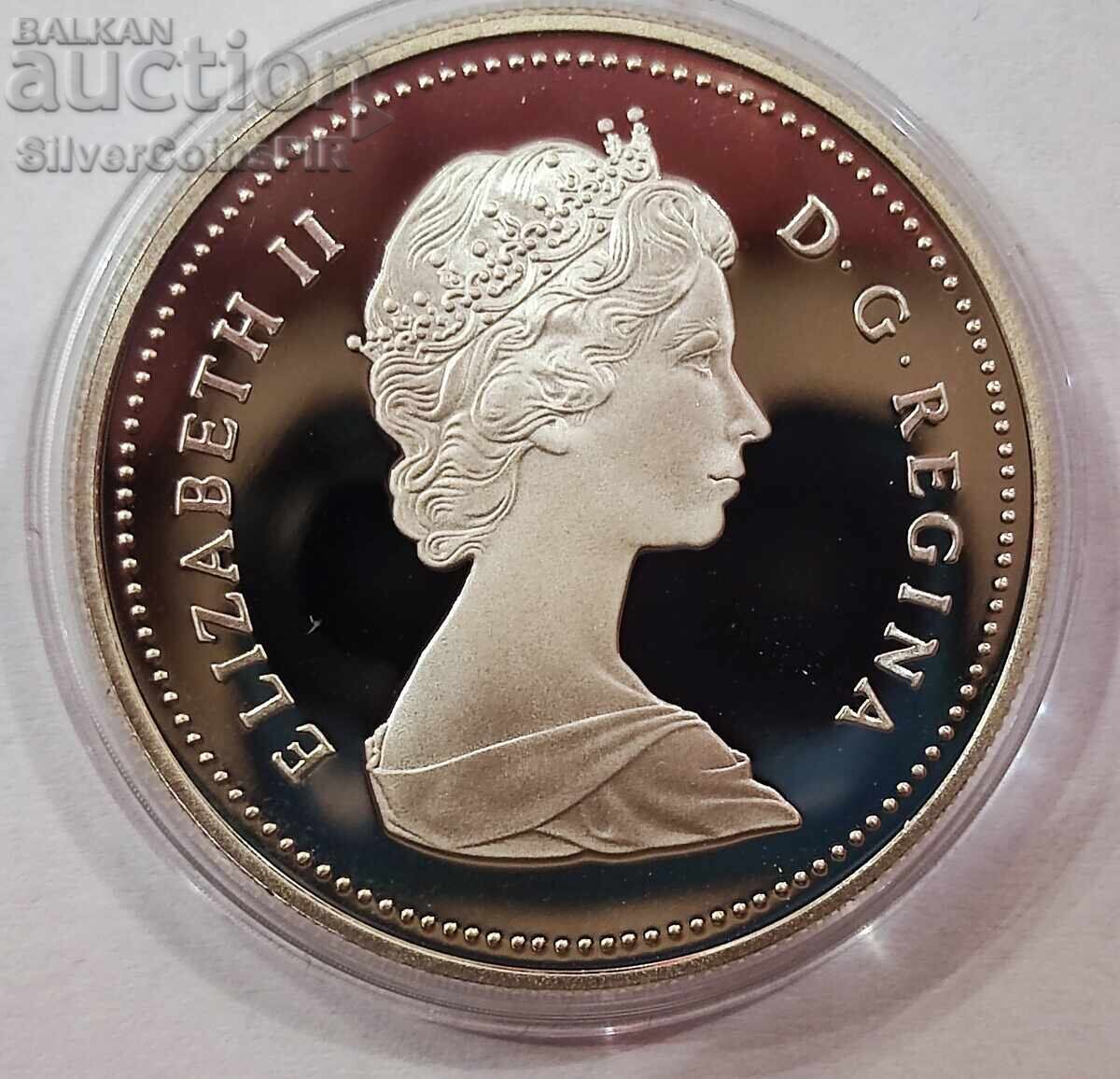 Δημοπρασία Ασημένιο 1$ 100 χρόνια Σιδηροδρομική Γραμμή 1986 Καναδάς Δημοπρασία Ασημένιο 1$ 100 χρόνια Σιδηροδρομική Γραμμή 1986 Καναδάς