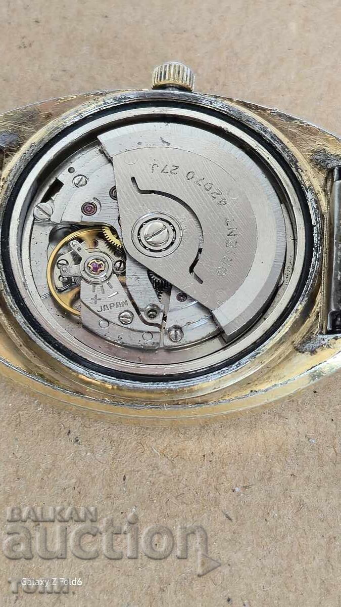 ORIENT AUTOMATIC JAPAN GOLD-PLATED RARE WORKS WITHOUT WARRANTY - 5