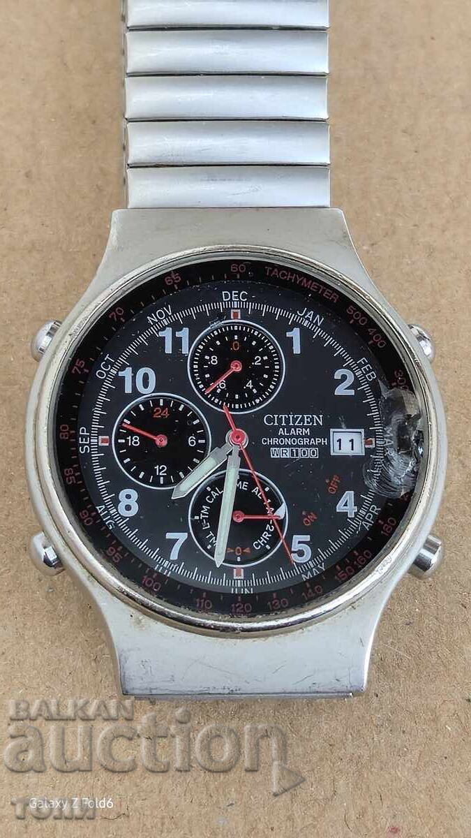 CITIZEN CHRONOGRAPH QUARTZ JAPAN РЯДЪК НЕ ЗНАМ ДАЛИ РАБОТИ с цена 21.00 лв. | € 10.74