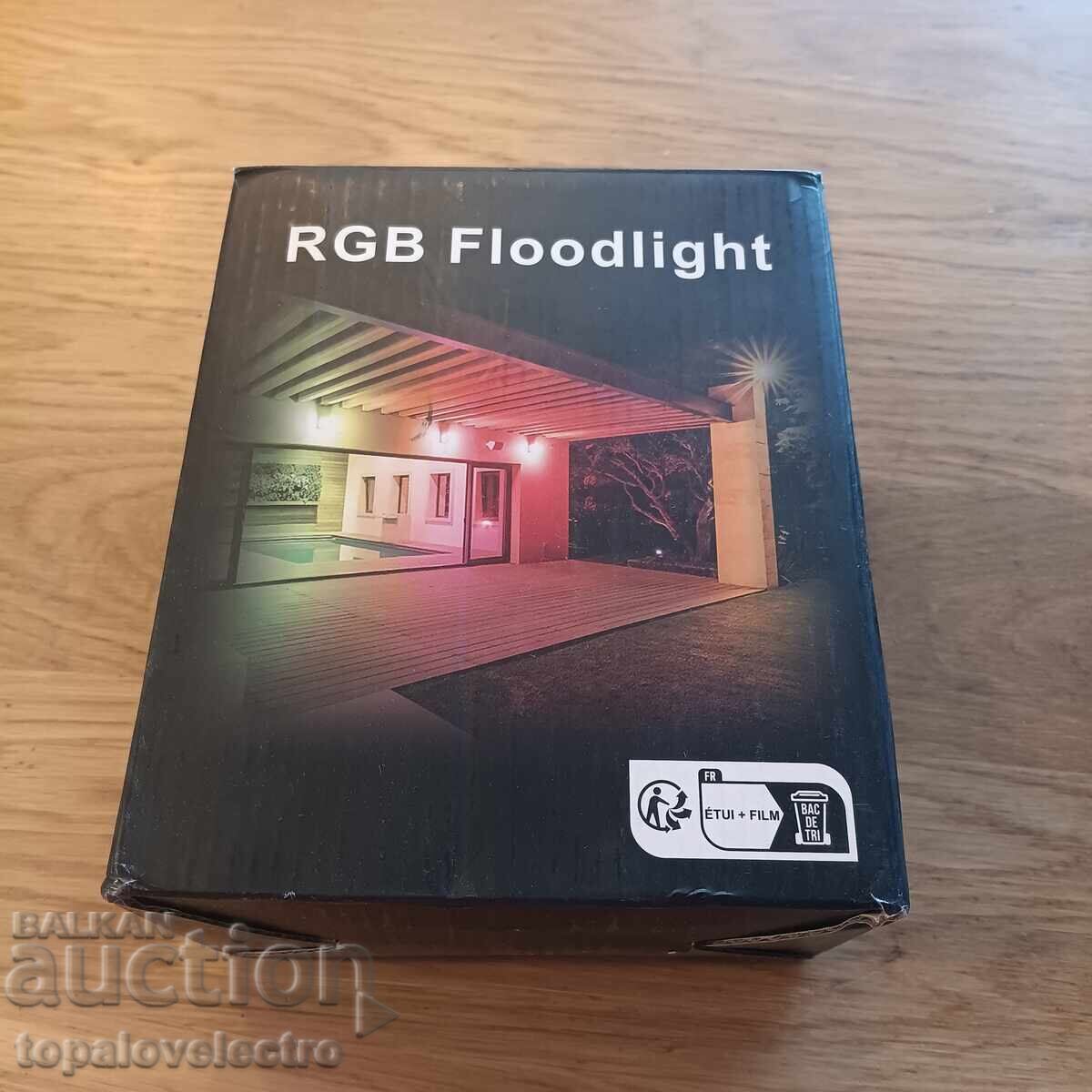 НОВИ! RGB прожектори 25W с дистанционно, 10 цвята, IP66, 2 б - 7