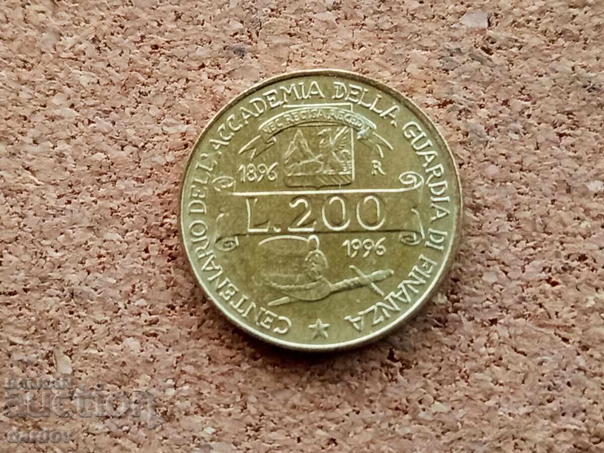 Italy 200 Lire, 1996 with price 1.80 BGN | € 0.92