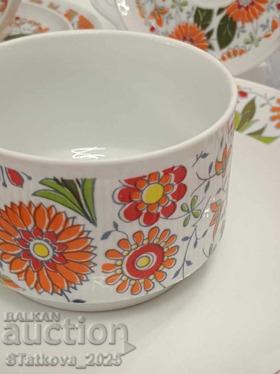 Licitație Serviciu de porțelan vintage "Orange Flower"