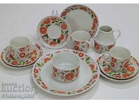 Σερβίτσιο πορσελάνης "Orange Flower" vintage