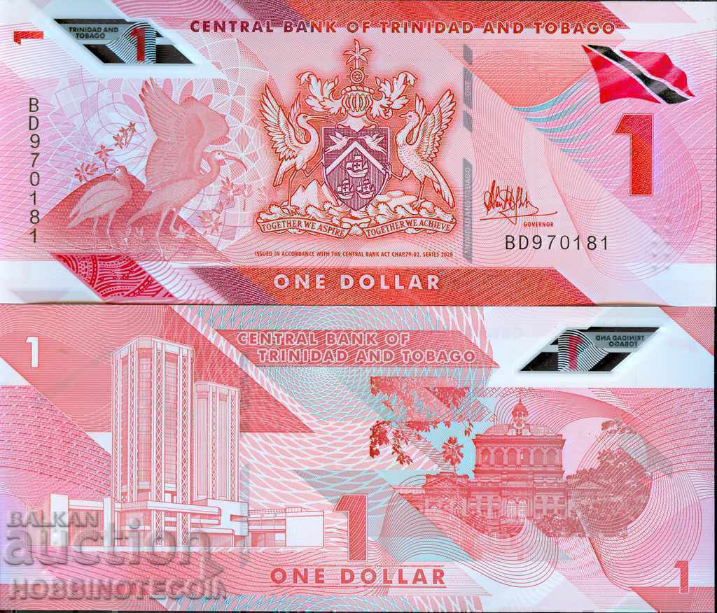 TRINIDAD TOBAGO $1 TRINIDAD 2020 2021 UNC POLYMER