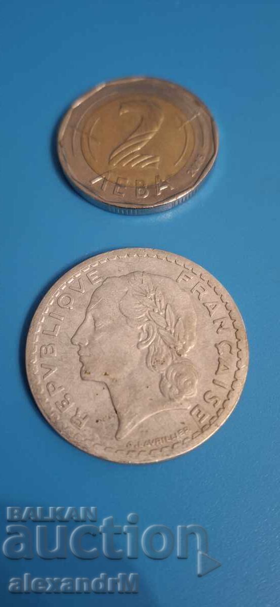 5 franci 1946 Franța A Patra Republică cu preț 1.00 BGN | € 0.51