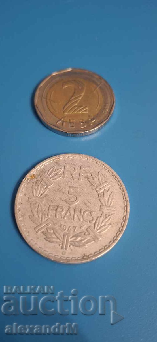 5 Francs 1947 France Fourth Republic