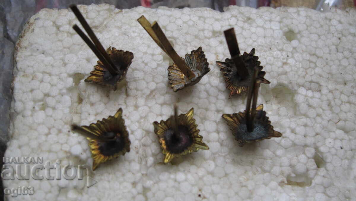 Lot of Tsar's rhombuses for epaulette, five-pointed star with price 20.00 BGN | € 10.23 Lot of Tsar's rhombuses for epaulette, five-pointed star with price 20.00 BGN | € 10.23