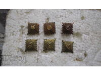Lot of Tsar's rhombuses for epaulette, five-pointed star