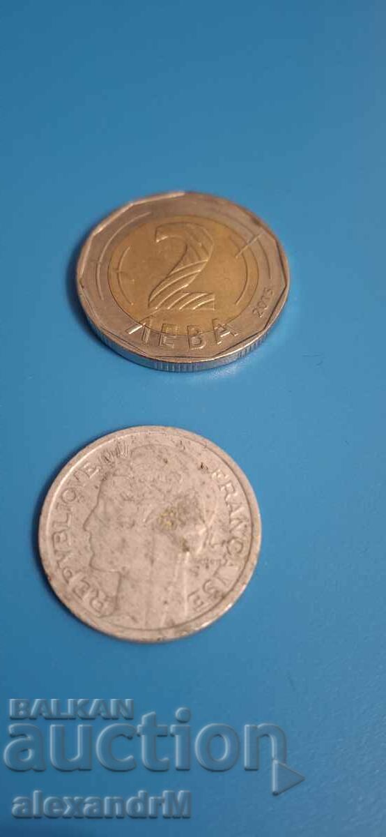 1 φράγκο 1947 Γαλλία Τέταρτη Δημοκρατία με τιμή 0.50 BGN | € 0.26 1 φράγκο 1947 Γαλλία Τέταρτη Δημοκρατία με τιμή 0.50 BGN | € 0.26