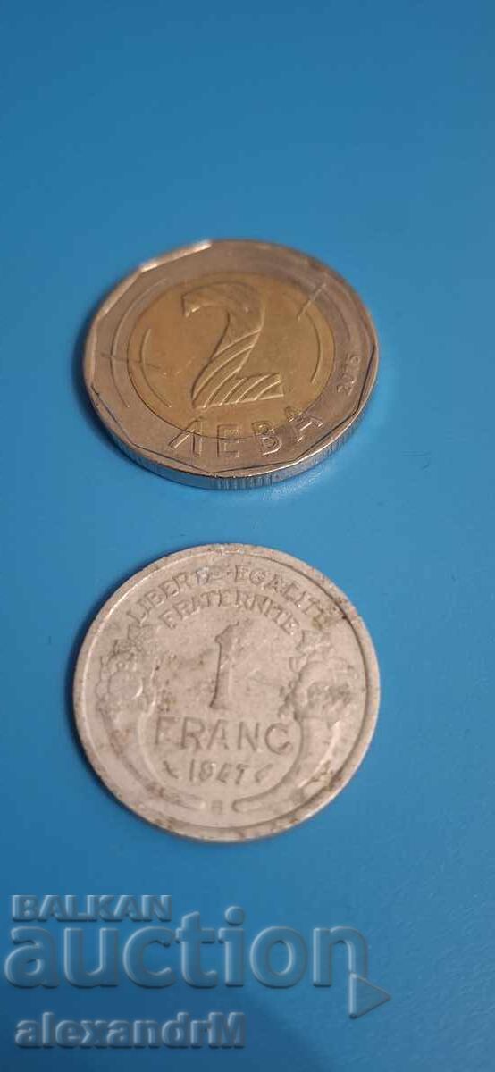 1 φράγκο 1947 Γαλλία Τέταρτη Δημοκρατία 1 φράγκο 1947 Γαλλία Τέταρτη Δημοκρατία