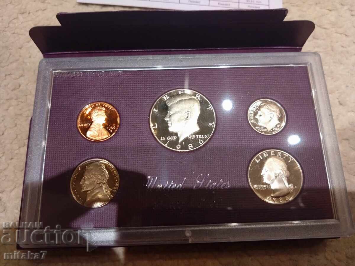 Set of 1986 coins, USA with price 36.00 BGN | € 18.41 Set of 1986 coins, USA with price 36.00 BGN | € 18.41