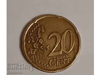 Монета 20 евроцента 2002г. Гърция.