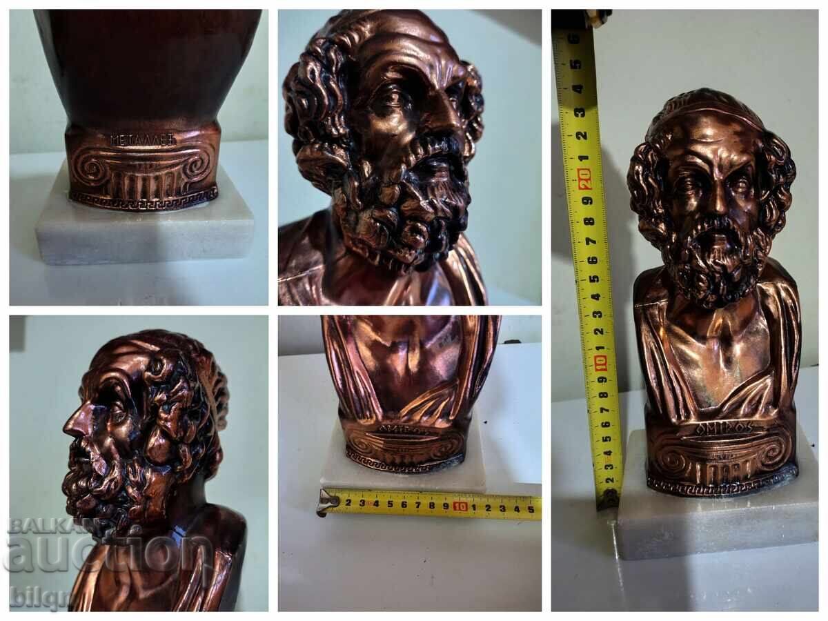 Bust bronz superb al lui Homer - 7 Bust bronz superb al lui Homer - 7