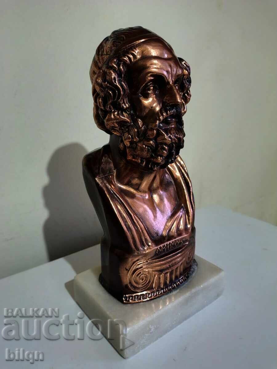 Bust bronz superb al lui Homer Bust bronz superb al lui Homer