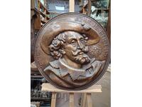 Relief copper plate "Peter Paul Rubens"