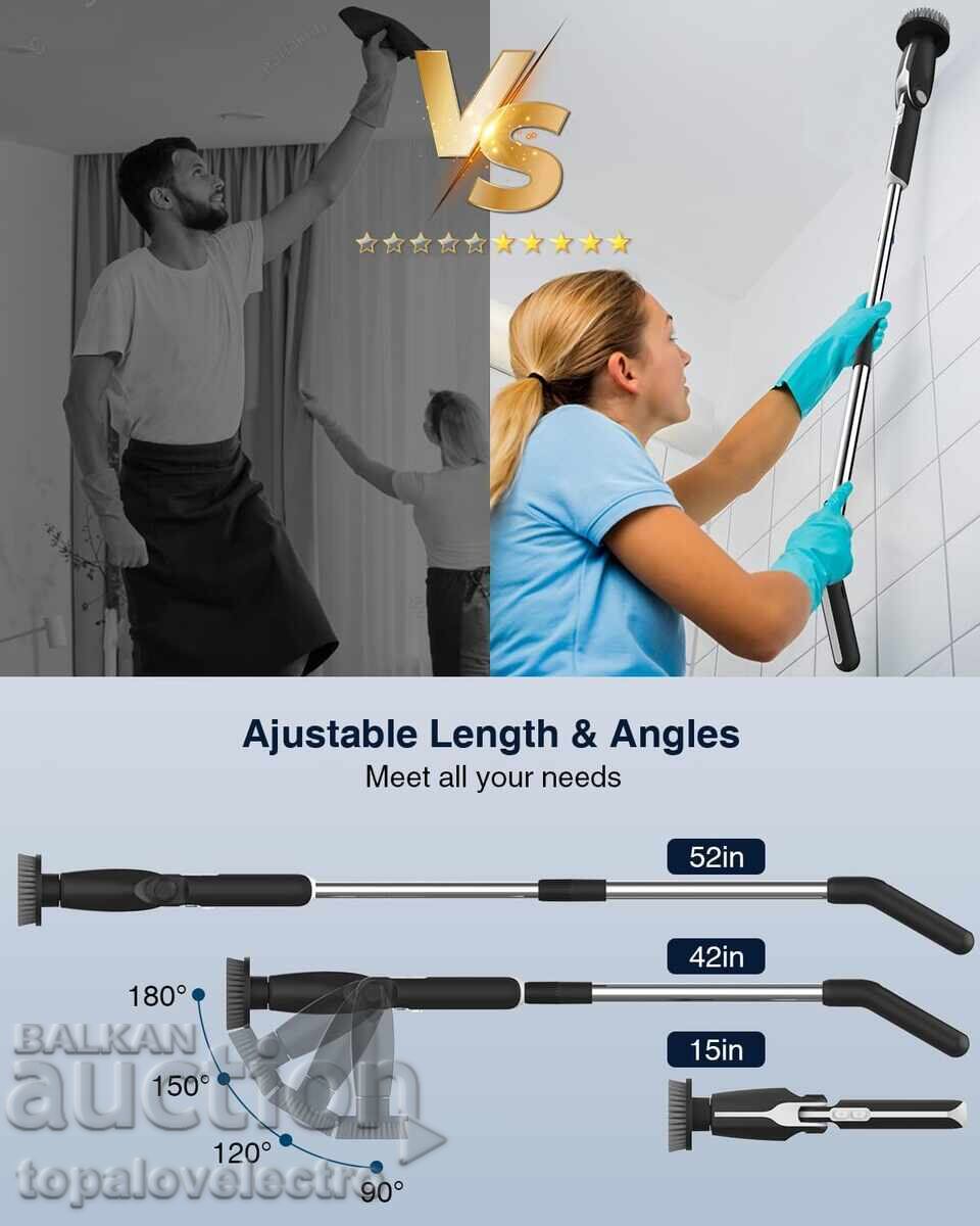 НОВА! Електрическа четка за почистване 8 в 1, телескопична д с цена 43.00 лв. | € 21.99 НОВА! Електрическа четка за почистване 8 в 1, телескопична д с цена 43.00 лв. | € 21.99