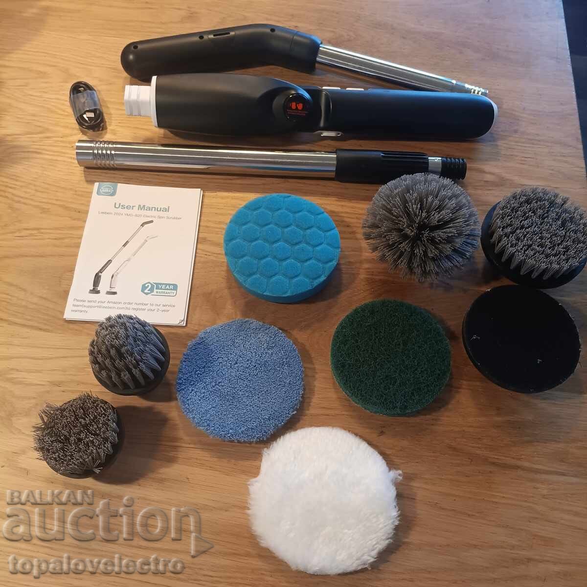 Аукцион НОВА! Електрическа четка за почистване 8 в 1, телескопична д Аукцион НОВА! Електрическа четка за почистване 8 в 1, телескопична д