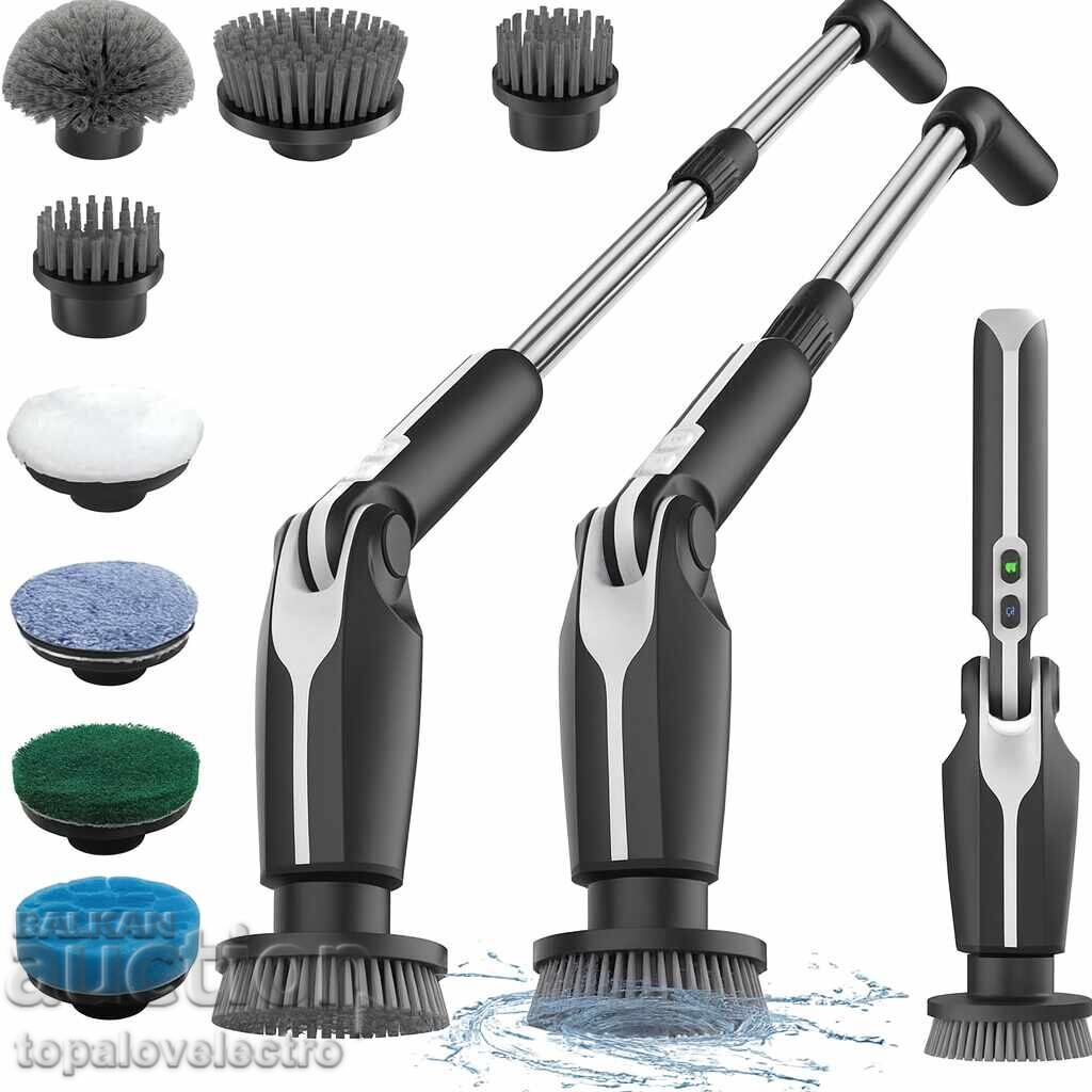 НОВА! Електрическа четка за почистване 8 в 1, телескопична д НОВА! Електрическа четка за почистване 8 в 1, телескопична д