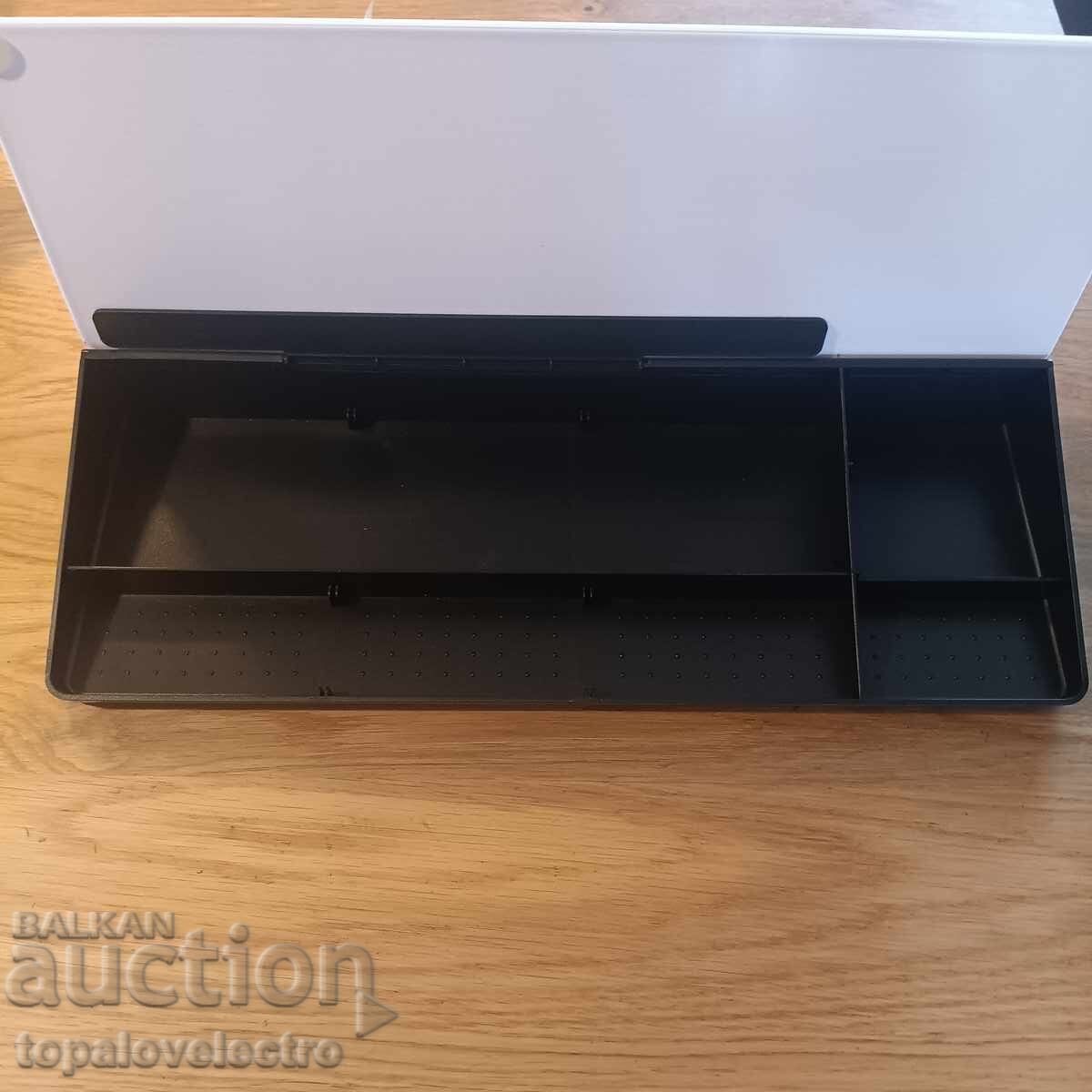 NEW! Glass desk board with organizer, white, with markers and - 5