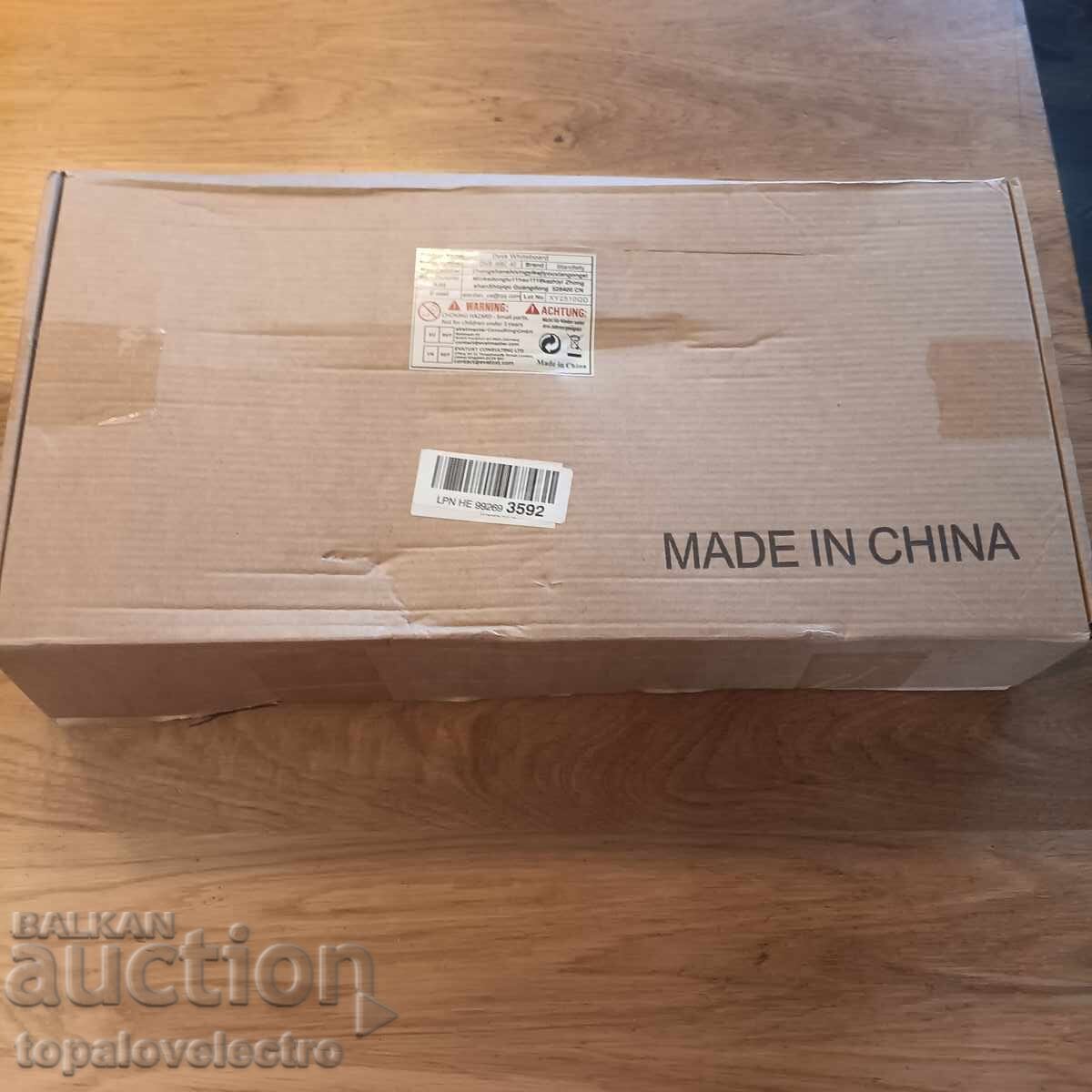 NEW! Glass desk board with organizer, white, with markers and - 7