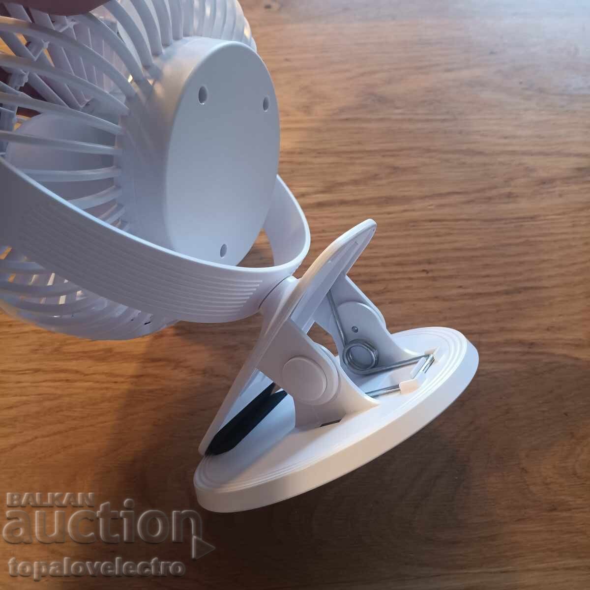 Delivery of NEW! Portable Desk Fan 3-in-1, 5 Speeds, 720°