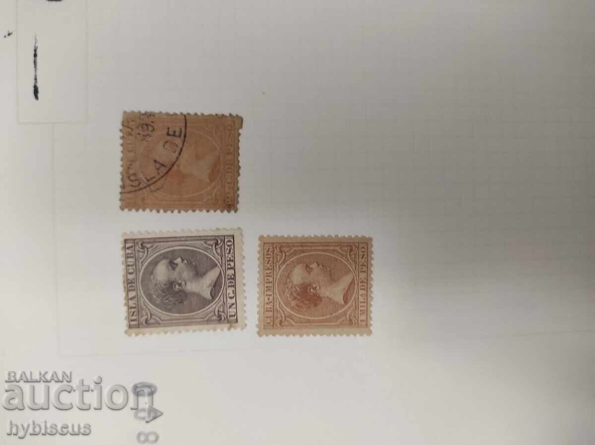 Colecție de 110 timbre poștale din Cuba din perioada 1874-195 - 7