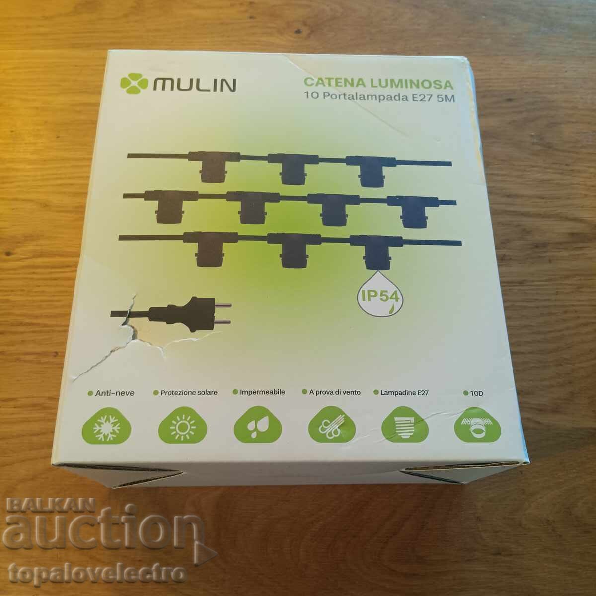 Εξωτερικά LED φωτάκια πάρτι, 5μ, S14, 10 λαμπτήρες, IP65 - 6