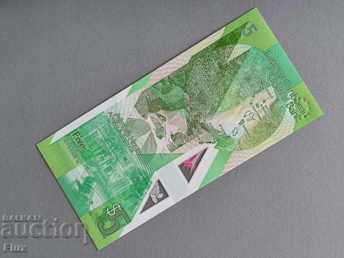 Banknote - Eastern Caribbean - 5 Dollars UNC | 2021 with price 15.00 BGN | € 7.67