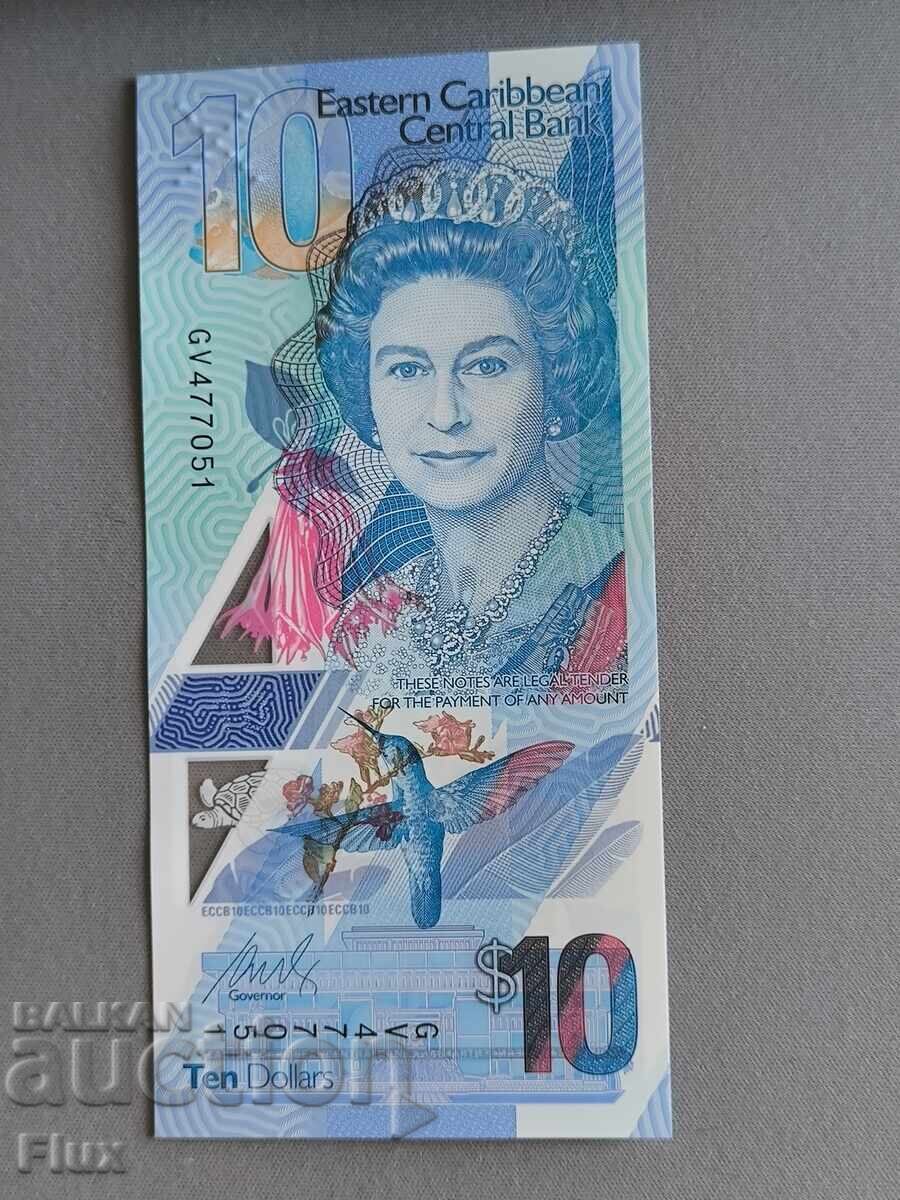 Licitație Bancnotă - Caraibe de Est - 10 dolari UNC | 2019 Licitație Bancnotă - Caraibe de Est - 10 dolari UNC | 2019