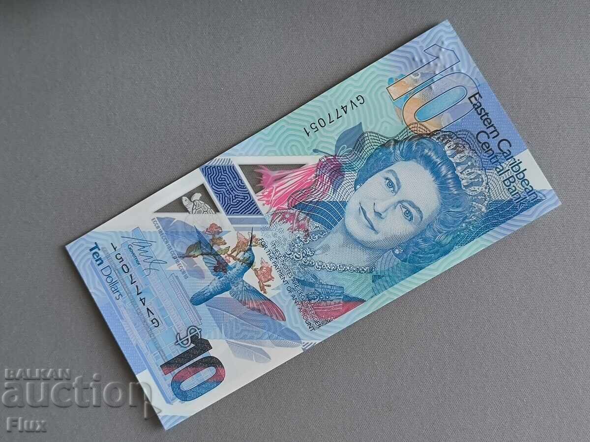 Bancnotă - Caraibe de Est - 10 dolari UNC | 2019 Bancnotă - Caraibe de Est - 10 dolari UNC | 2019