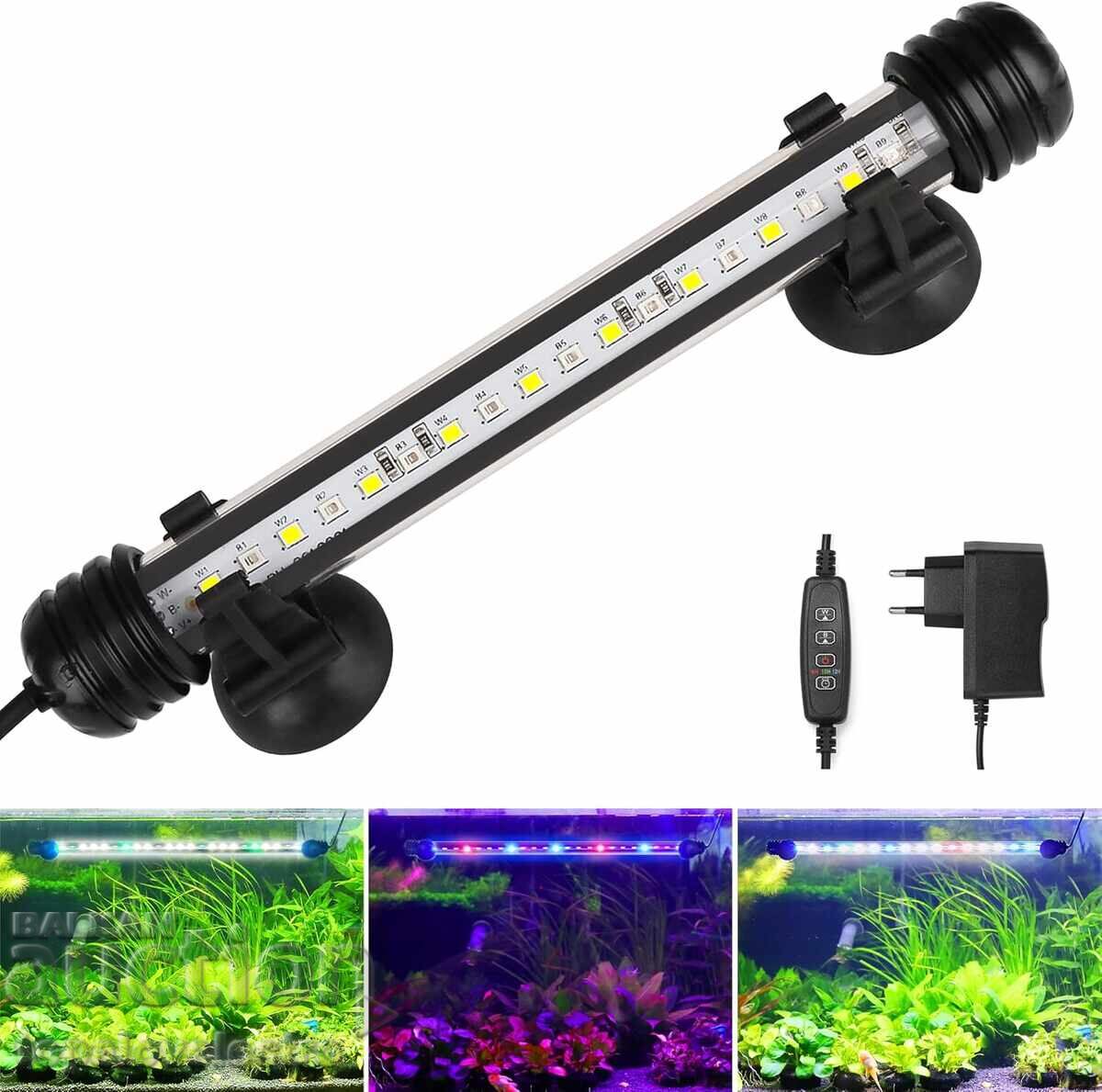 NEW! LED Aquarium Lighting RGB + White, Timer, Dimmable