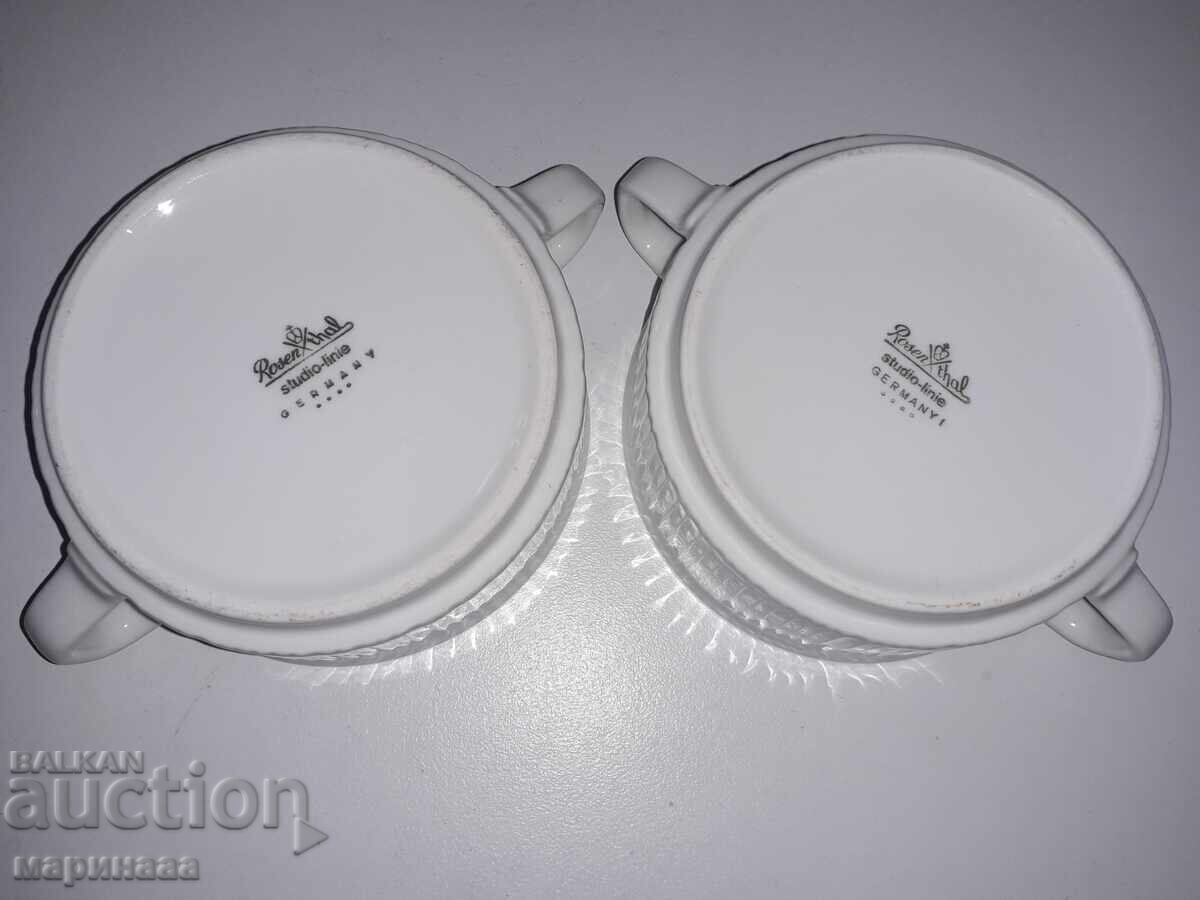 Auction  2 Soup Bowls, Broth. ''Rosenthal''. Porcelain