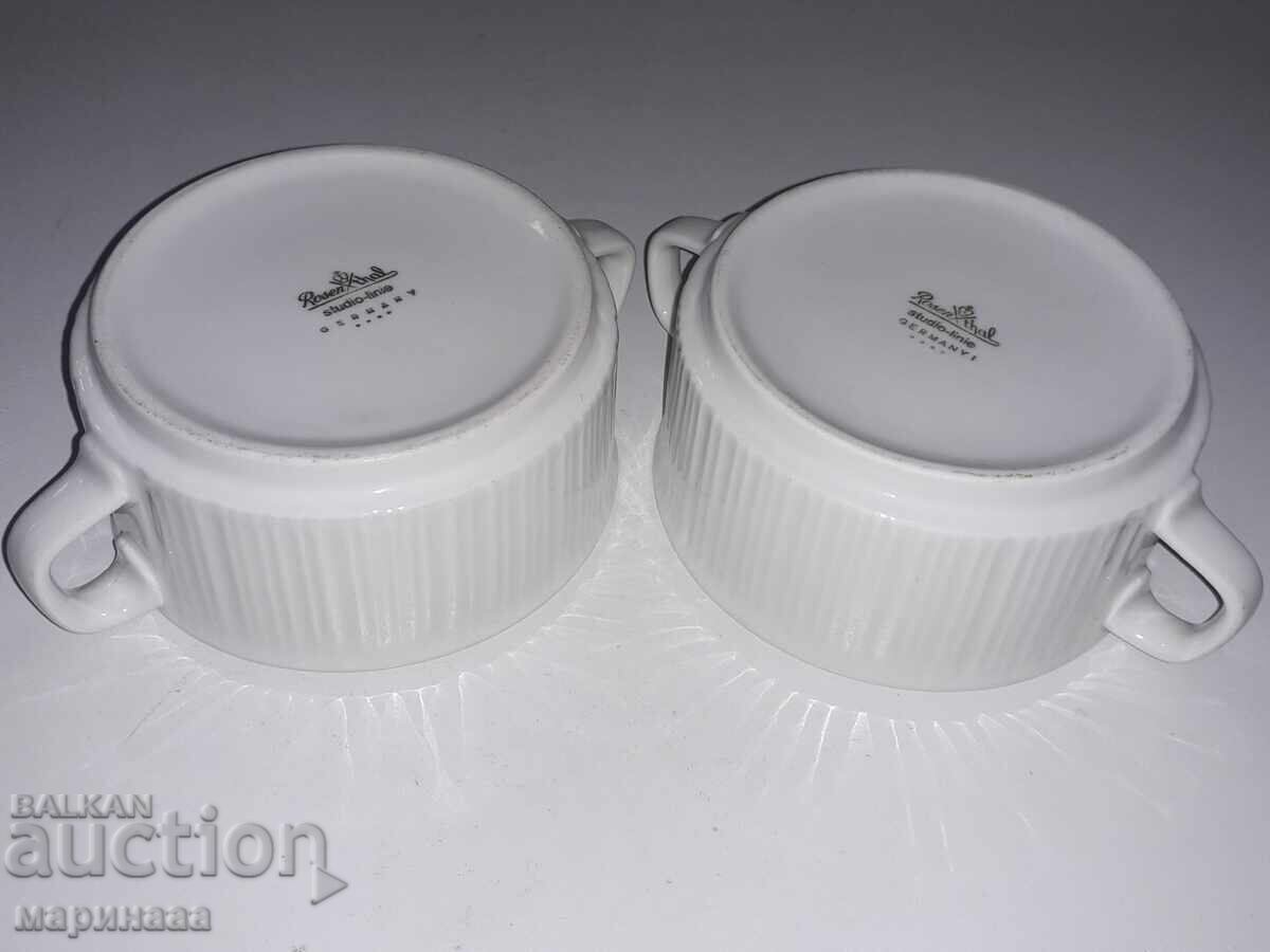 2 Soup Bowls, Broth. ''Rosenthal''. Porcelain