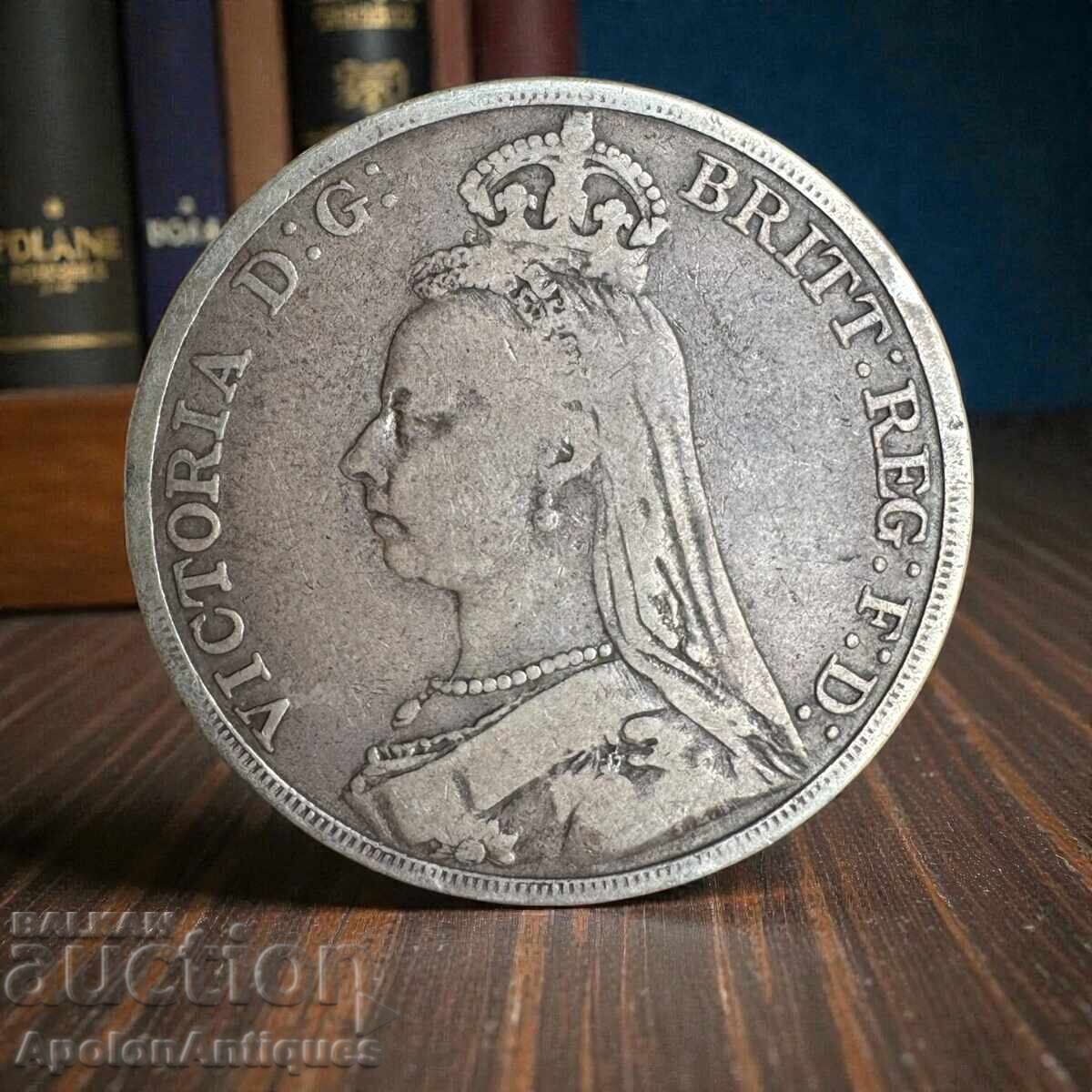 Сребърна Монета Великобритания - Корона 1890 с цена 100.00 лв. | € 51.13