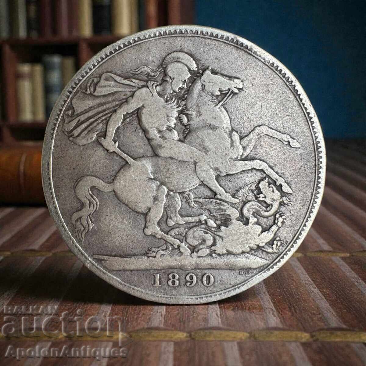 Сребърна Монета Великобритания - Корона 1890