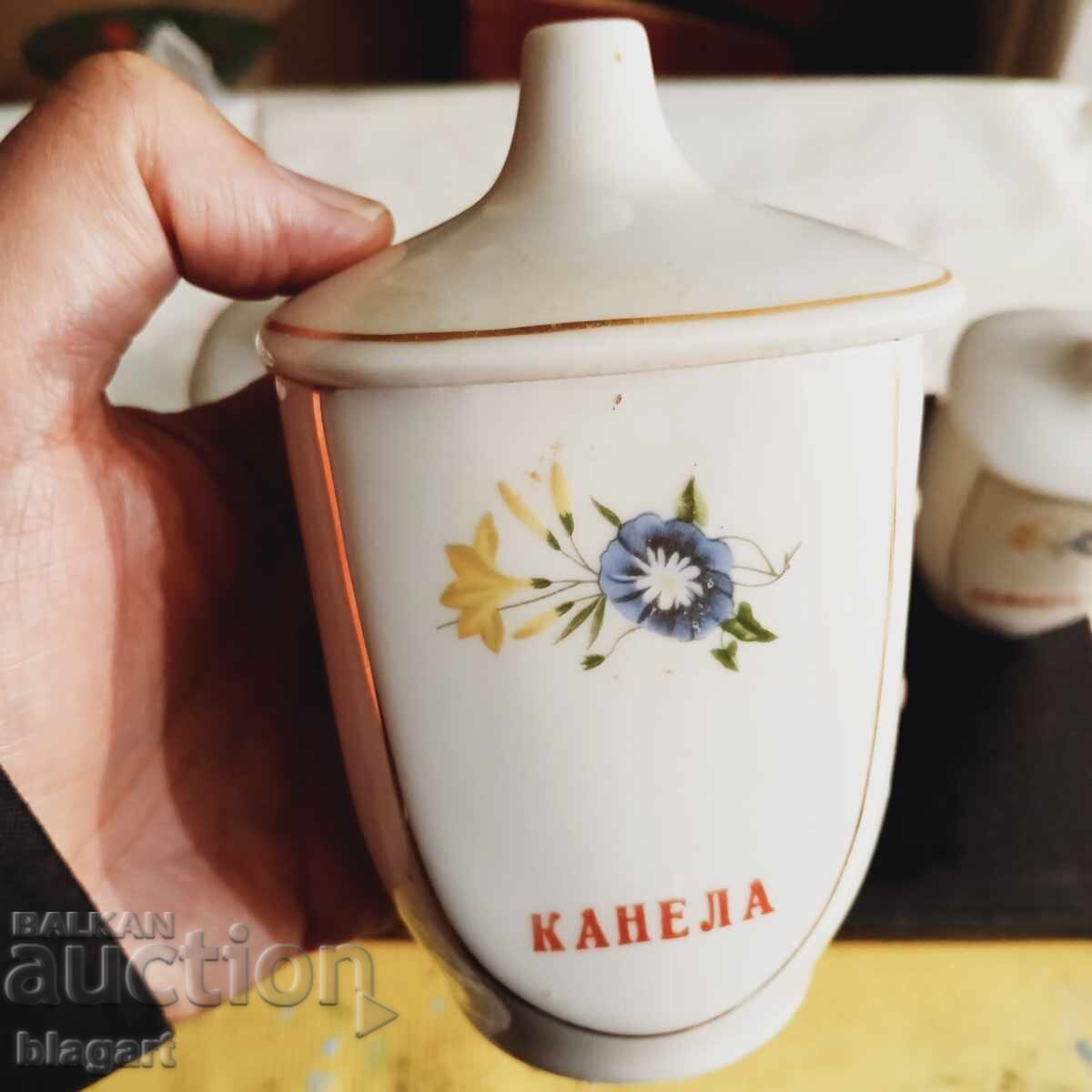 Bulgarian porcelain spice jars with price 45.00 BGN | € 23.01