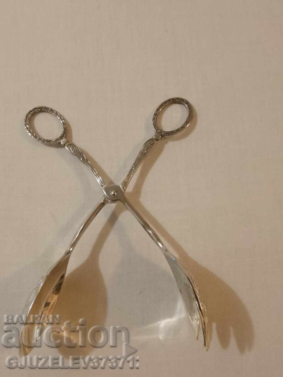 Доставка на Винтидж посребрена професионална щипка за сервиране Доставка на Винтидж посребрена професионална щипка за сервиране