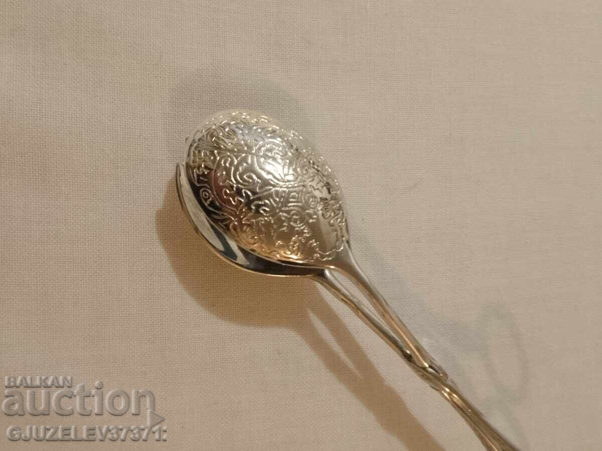 Винтидж посребрена професионална щипка за сервиране - 6 Винтидж посребрена професионална щипка за сервиране - 6