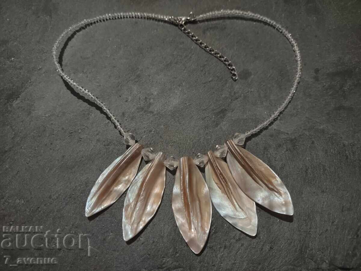 Δημοπρασία Κολιέ, παλιό κόσμημα, περιδέραιο φυσικό Σεντέφ 70s 3.12.25